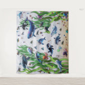 Aquarium 2 fêtes fond tapisserie murale (Devant)