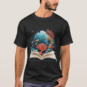 Aquarium Boek T-shirt