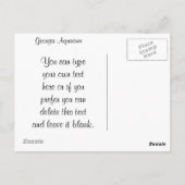 Aquarium Briefkaart (Achterkant)