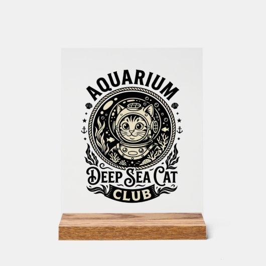 Aquarium Chat de mer profond Graphique de chat drô (Recto)