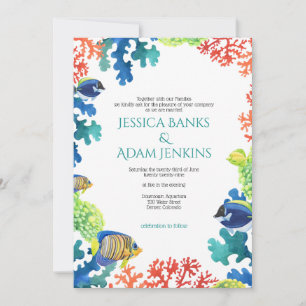 Aquarium coloré Faire-part de mariage