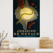 Aquarium de Monaco Adverteren Poster (Keuken)