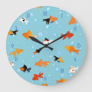 Aquarium de poisson d'or Acrylique Horloge murale