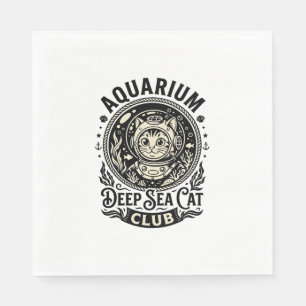 Aquarium Diepzee Kat Grappige Kat Grafisch - Aquar Servet