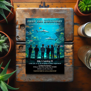 Aquarium Diepzee Ontdekkings Verjaardagsfeest Briefkaart