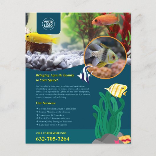 Aquarium levert aangepaste flyer (Voorkant)