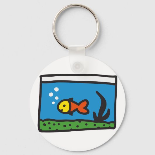 Aquarium mit Fisch Sleutelhanger (Voorkant)