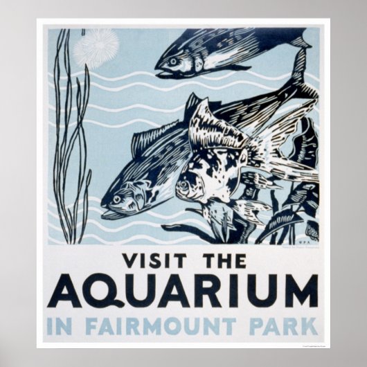 Aquarium Phildadelphia 1937 WPA Poster (Voorkant)