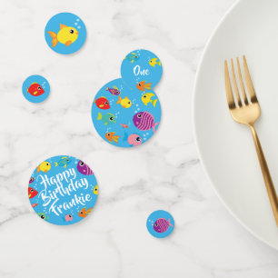 Aquarium Poisson Anniversaire Table Décor Confetti