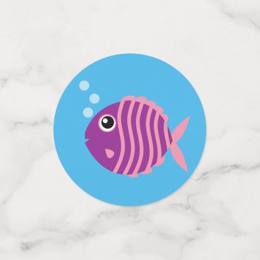 Aquarium Poisson Anniversaire Table Décor Confetti (Petit recto)