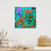 Aquarium-Poster voor zoetwater Poster (Keuken)