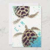 © Aquarium Sea Turtle Love Faire-part de mariage (Devant)