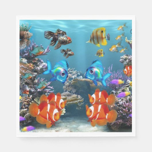Aquarium Sealife Servetten (Voorkant)