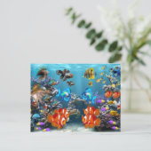 Aquarium Sealife Style Briefkaart (Staand voorkant)