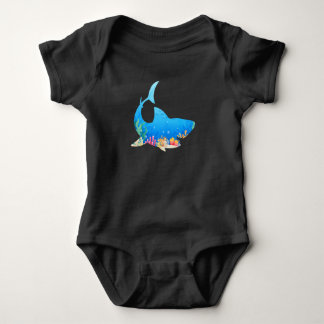 Aquarium Shark, kleurrijk, grappig cadeau Romper