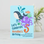 Aquarium sous-marin Invitation d'anniversaire (Debout devant)