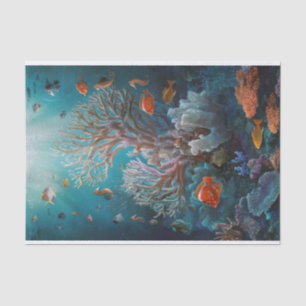 Aquarium Tropisch Fantasie, Onderwater Dromen Tissuepapier