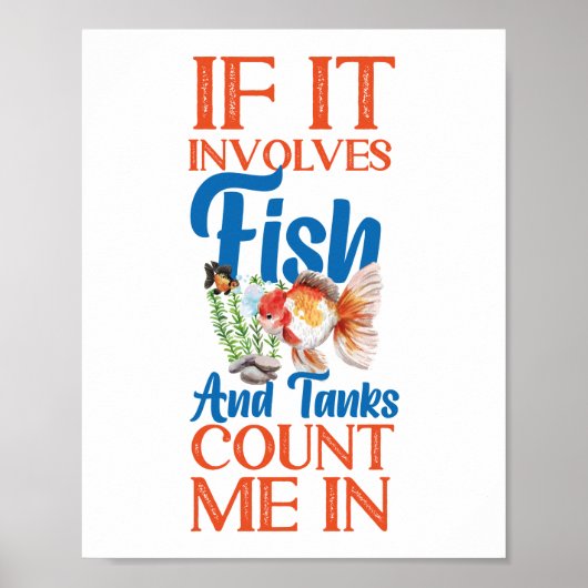 Aquarium-vissen die vissen houden als het vis en poster (Voorkant)