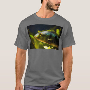 Aquariumgestreepte visportret t-shirt