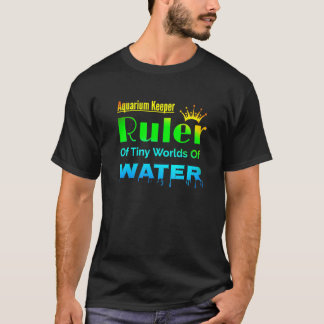 Aquariumhouder heerser van kleine werelden vissenk t-shirt