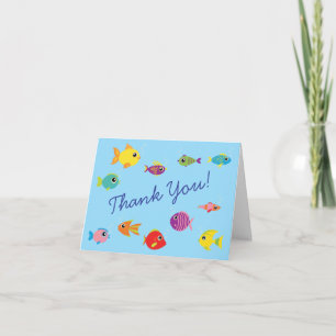 Aquariumvis Cute Kid Bedankt Briefkaarten