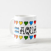 Aquarius 11oz. Mug de concepteur classique (Devant gauche)
