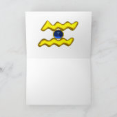 AQUARIUS 3 Zodiac Birthday Kaart (Binnen)