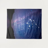 Aquarius | Aangepaste astrologie Tapestry Wandkleed (Voorkant (horizontaal))