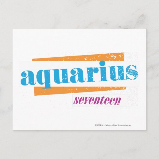 Aquarius Aqua Briefkaart (Voorkant)