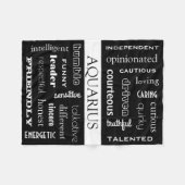 Aquarius Astrological Fleece Deken (Voorkant (Horizontaal))