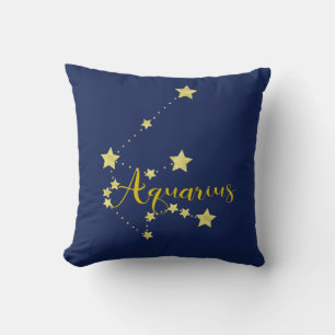 Aquarius Astrology with Constellation of Stars Kussen