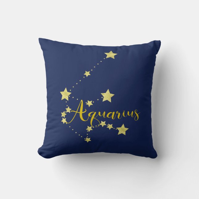 Aquarius Astrology with Constellation of Stars Kussen (Voorkant)