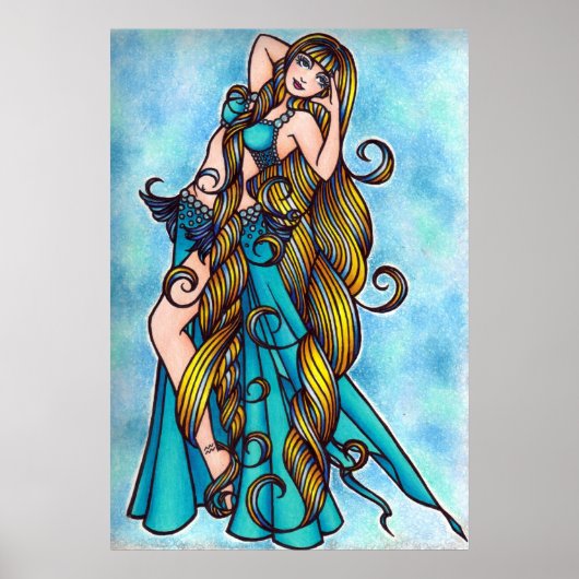 Aquarius Belly Dancer Poster (Voorkant)