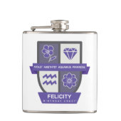 Aquarius Birthday Crest™ for February 1-18 Heupfles (Voorkant)