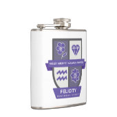 Aquarius Birthday Crest™ for February 1-18 Heupfles (Rechts)