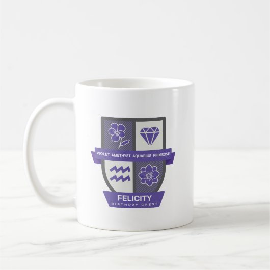 Aquarius Birthday Crest™ for February 1-18 Mug (Gauche)