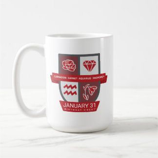 Aquarius Birthday Crest™ for January 20-31 Mug Koffiemok