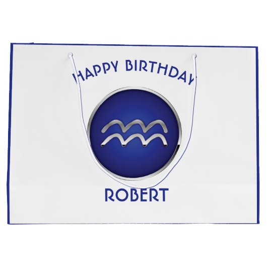 Aquarius Birthday Groot Cadeauzakje (Achterkant)