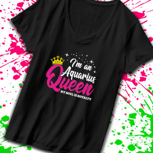 Aquarius Birthday Queen Astrology januari T-shirt