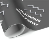 Aquarius Birthday-Zodiac Sign Cadeaupapier (Rol Hoek)