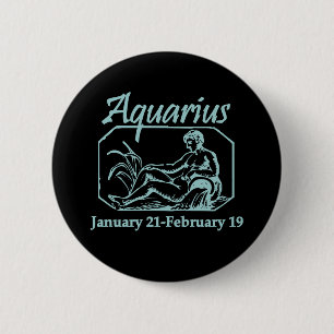 Aquarius Blauwgroen Ronde Button 5,7 Cm