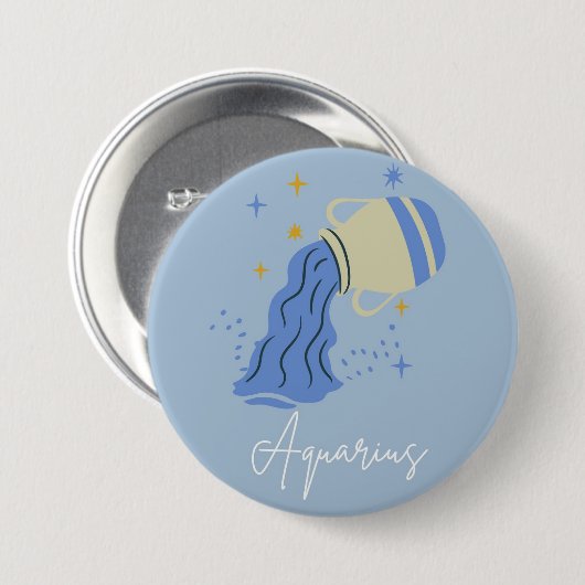 Aquarius button badge  (Voorkant /achterkant)