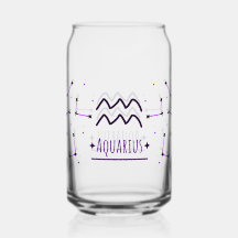 Aquarius Can Glass Aquarius Zodiac Sign