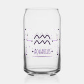 Aquarius Can Glass Aquarius Zodiac Sign (Verso)