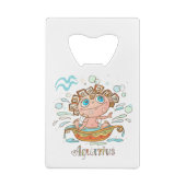 Aquarius Cartoon Baby Kredietkaart Flessenopener (Achterkant)