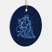 Aquarius Constellation and Zodiac Sign with Stars Keramisch Ornament (Rechts)