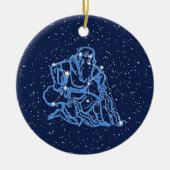 Aquarius Constellation and Zodiac Sign with Stars Keramisch Ornament (Voorkant)