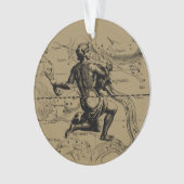 Aquarius Constellation Hevelius 1690 Engraving Ornament (voorkant)