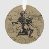 Aquarius Constellation Hevelius 1690 Engraving Ornament (voorkant)