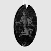 Aquarius Constellation Hevelius 1690 sur Noir (devant)